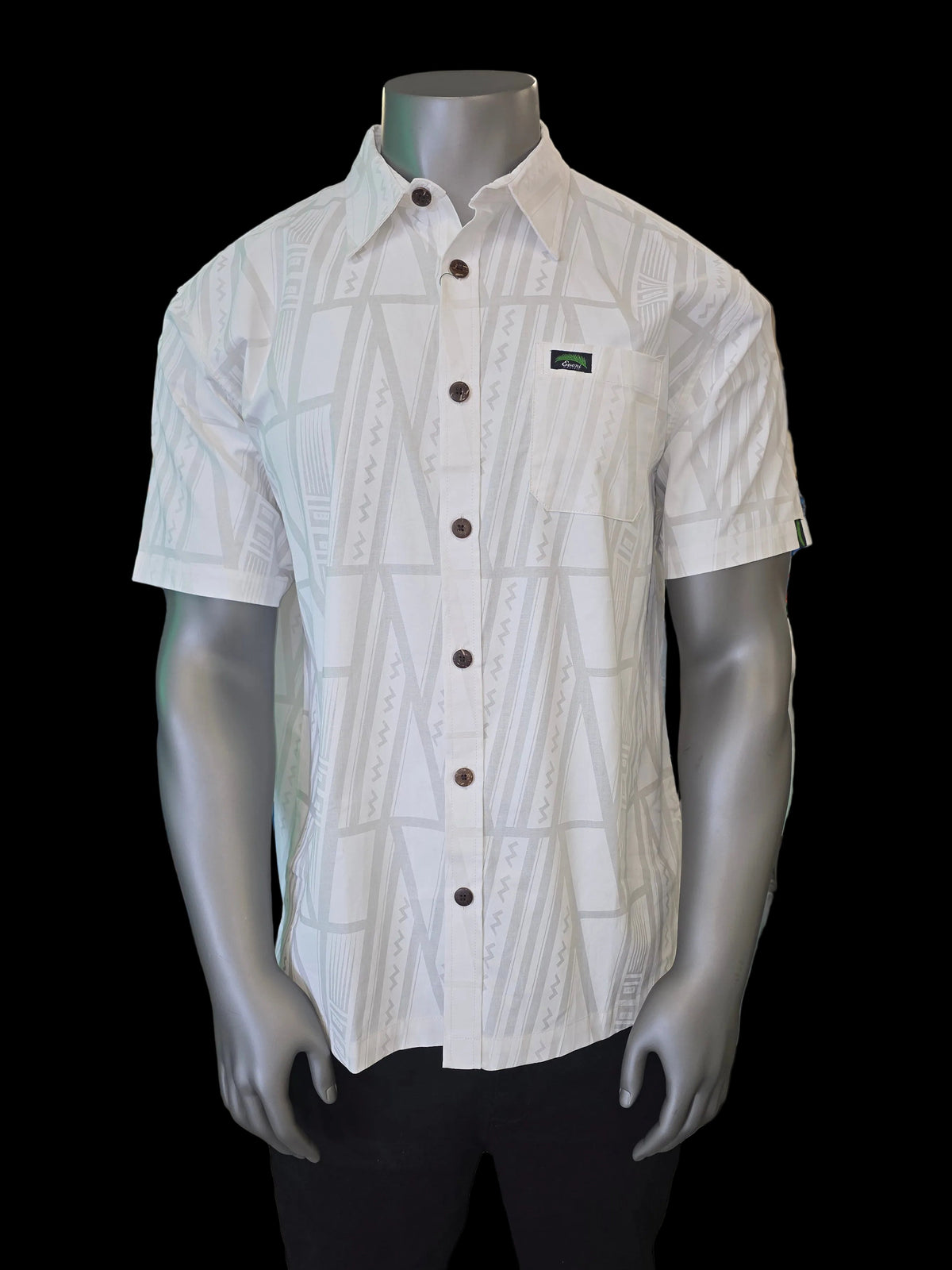 Eveni Pacific Men's Classic Elei Shirt - Janet White
