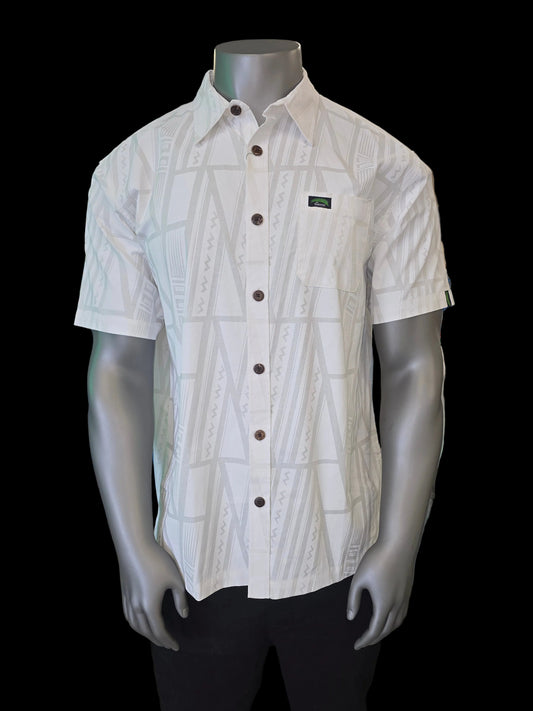 Eveni Pacific Men's Classic Elei Shirt - Janet White