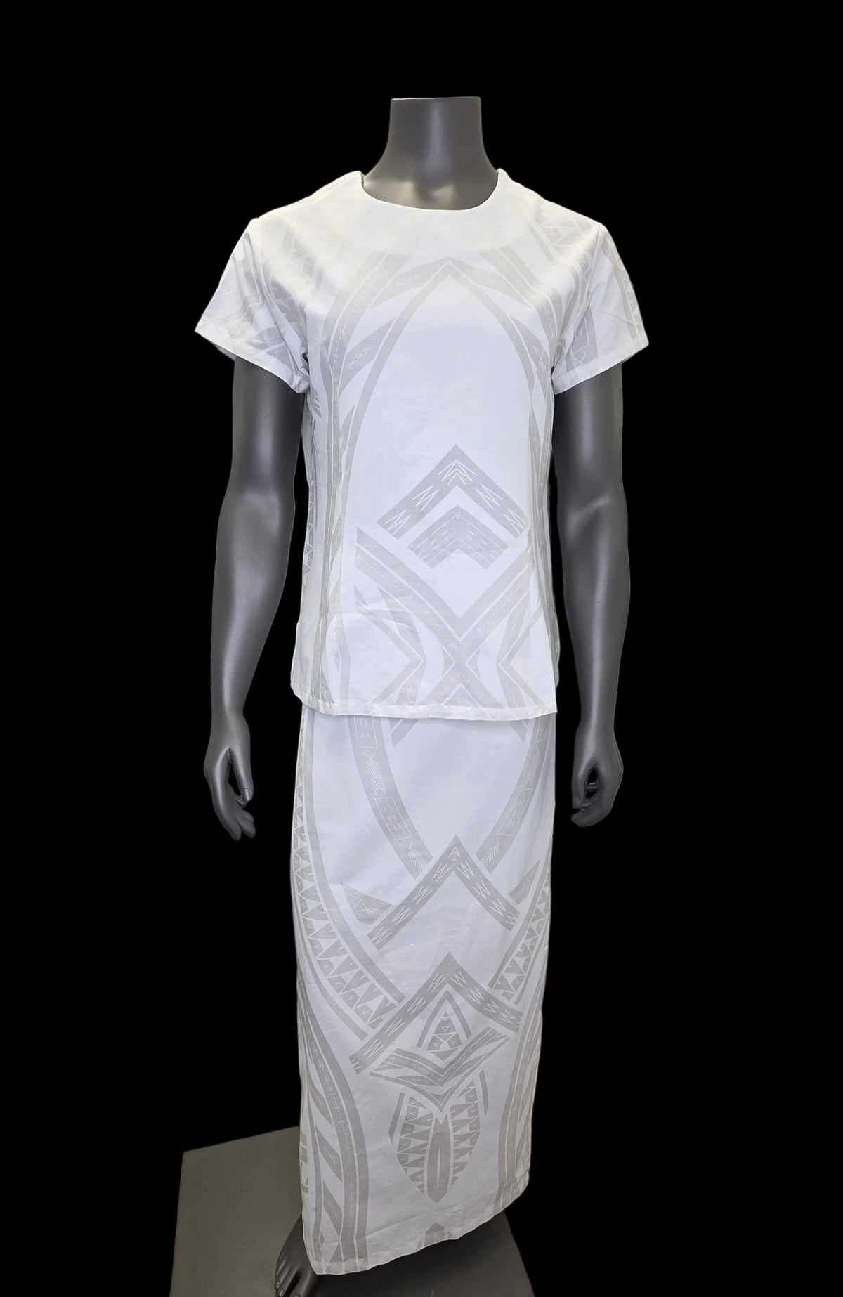 Eveni Pacific Ladies Puletasi Set - Frank White