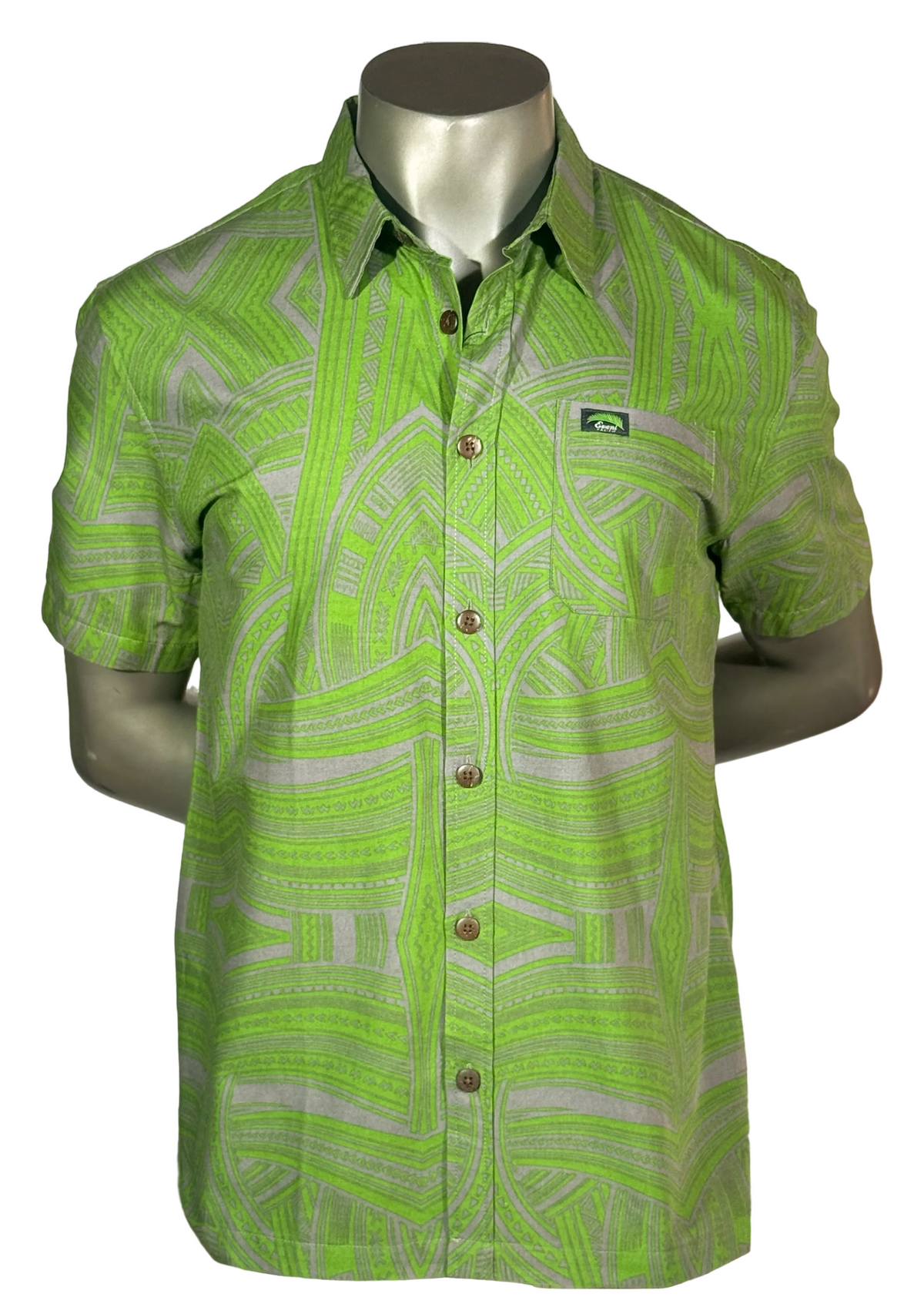 Eveni Pacific Men's Classic Elei Shirt - Nautical Night Green