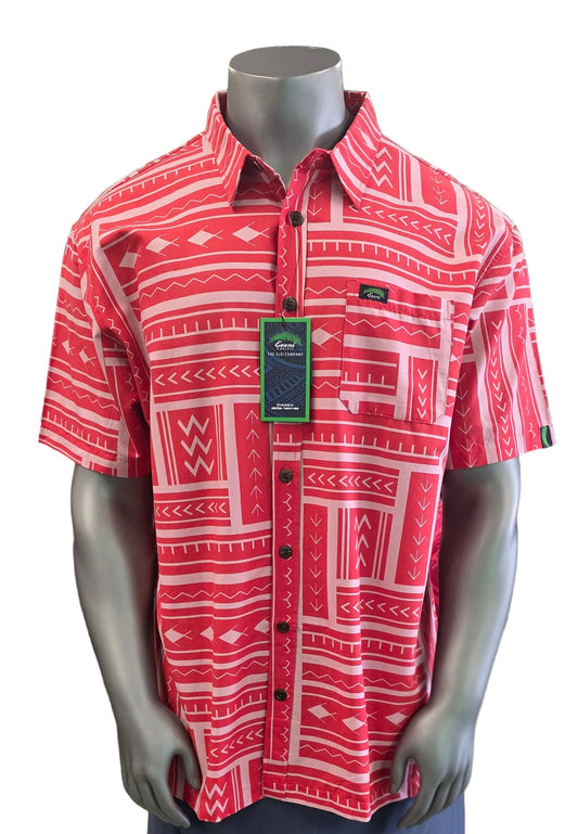 Eveni Pacific Men's Classic Elei Shirt - Gum Drop Peach