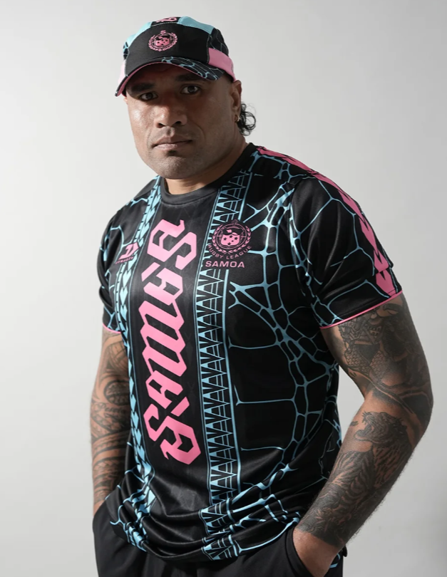Toa Samoa Rugby League Adults Captains Run Tee - Black